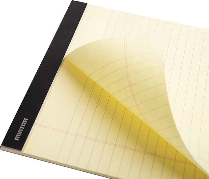 Mintra Office Legal Pads - ((BASIC CANARY 6pk, 5in x 8in, NARROW RULED))