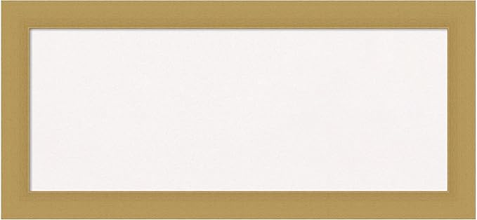 Amanti Art White Cork Board for Wall, 16x34 Vision Board with Gold Frame, Medium Corkboard Office Decor for Home Organization, Casual Corkboard Pinboard to display items for home organization