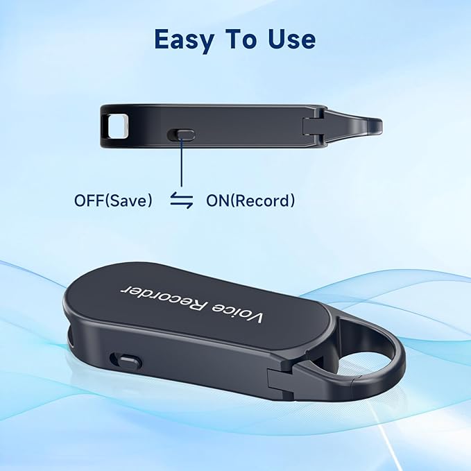 Professional Portable V56 Voice Recorder 128GB, Howabo New Upgraded Noise Reduction HiFi Pure Sound Quality, 1536Kbps Audio Activated Voice Recorder for Your Lectures Meetings Classes