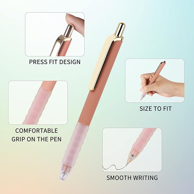 Pens Ballpoint Black Ink 1.0 mm Pen Medium Point Smooth Writing for Journaling Office Supplies Cute Pen for Women Men, 8 Pcs