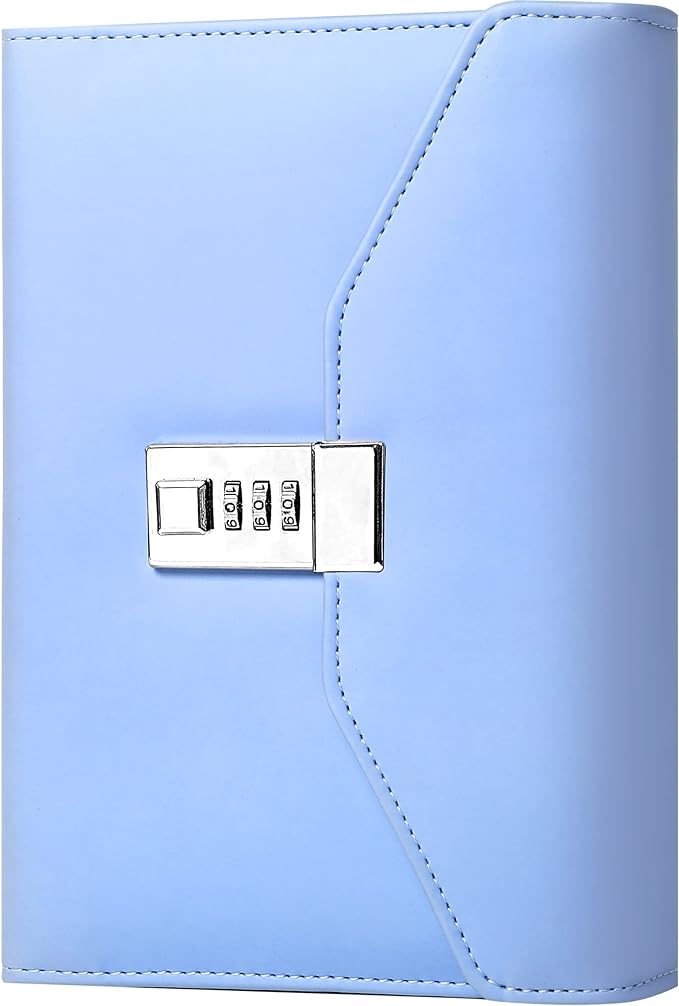 CAGIE Diary with Lock for Women, Full Wrap-around Privacy Journal Gifts for Girls, 120 GMS 224 Pages Thick Lined Notebook with Lock, 5.9 x 7.9 Inch