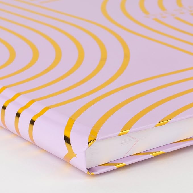 Five Star Composition Book, College Ruled Paper, 7-1/2" x 9-3/4", 80 Sheets, Hardcover, Lilac and Metallic Gold Arches (850111F-AMZ)