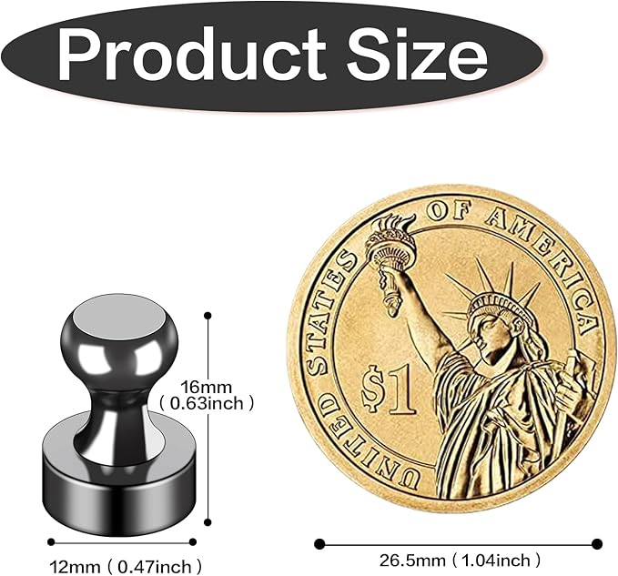 LOVIMAG 60Pcs Black Fridge Magnets - Strong Neodymium Magnets for Whiteboard, Refrigerator, Office, Classroom, Locker, Picture