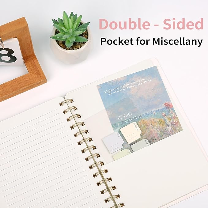 Lined Spiral Notebook College Ruled A5 Journal Book for Note Taking, 160 Pages Writing Journal for Office and Home School Supplies 5.75x8.125 inch (3pack-NavyBlue/LightGreen/Violet)