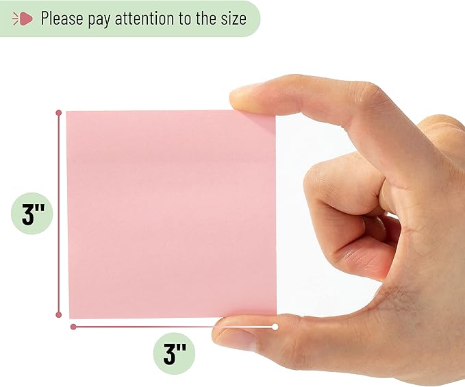 Mr. Pen- Bulk Sticky Notes, Morandi Colors Self-Stick Aesthetic, Colorful, 3”x3”, 12 Pads, Back to School Supplies