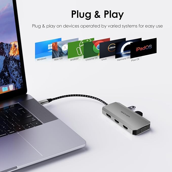 WAVLINK USB C Docking Station (Grey)