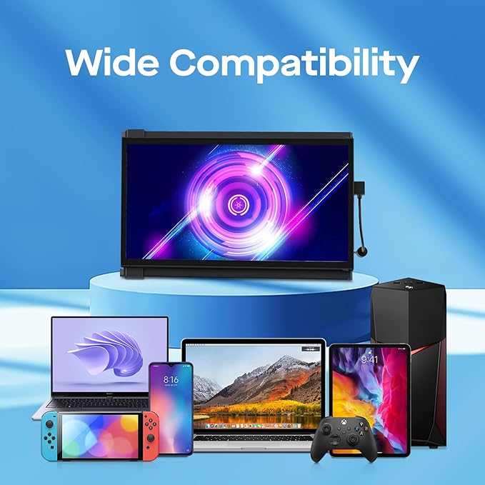 Portable Monitor - New Mobile Pixels Duex Max DS 14.1" Laptop Screen Extender, FHD 1080P USB A/USB C/HDMI Second Monitor for 14'' to 17" Laptops, Windows/MacOS/Android/Switch