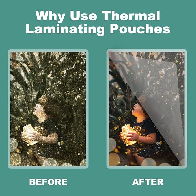 BESTEASY Thermal Laminating Pouches, 5 mil Thick, Clear 9 x 11.5 Inch Laminating Sheet Paper for Laminator, Holds 8.5 x 11 Inch Letter Size Sheets（4000 Pack）
