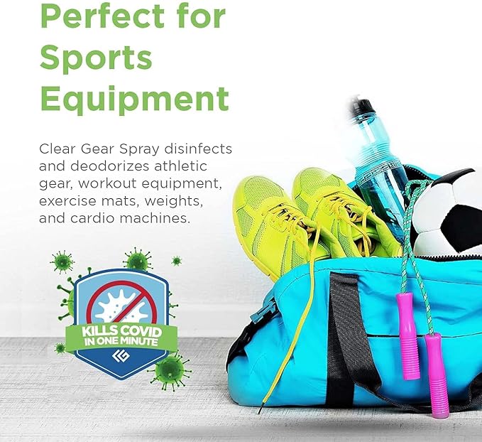 Disinfectant Cleaner, and Deodorizer For Sports Equipment, Gyms, and Fitness Centers - EPA-Registered, Hospital Grade, Made in USA - 1-Pack of 32 Oz Bottle Disinfecting Spray