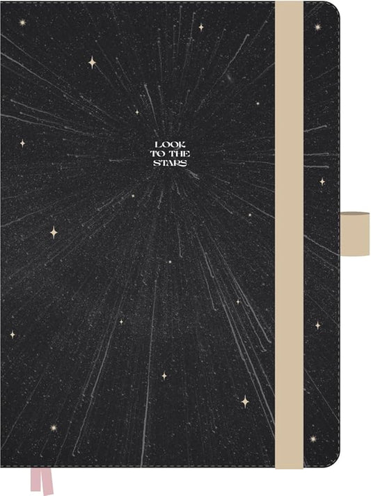 Happy Planner Book-Bound Dot-Lined Journal, Hardcover Journal for School or Office with Thick 100 GSM Paper, Linear Galaxy, 80 Pages, 5.75" x 8.25"