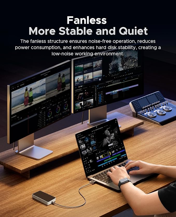 ORICO 4TB USB4.0 External SSD 3800MB/s(40Gbps) - Ultra-Fast Portable NVMe SSD, Compatible with Thunderbolt 3/4, Fanless Aluminum Design for Photographers, Video Editors X40