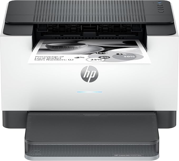 HP Laserjet M207dw Laser Wireless Printer, Black and White, Duplex, Best for Office