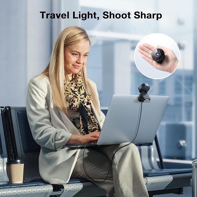 EMEET C950 4K Webcam for PC - 8 Megapixels 4K UHD, PDAF Autofocus, Noise-Canceling Mic, 70° FOV, 1080P@60FPS, Privacy Cover, USB 2.0 Plug&Play, No Tripod Hole, Ideal Webcam for Zoom/Teams/Google Meet