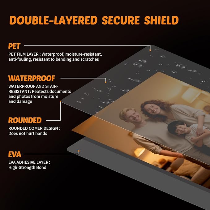 Thermal Laminating Pouches 9"x11.5" Inches, Holds 8.5 x 11 Inch Sheets,5mil 100Pack Hot Laminate Films, Clear Laminator Papers, Letter Size Lamination Sheets (5MIL 100PK)