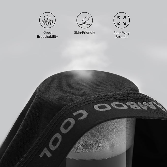 BAMBOO COOL Men's Ultra Breathable Underwear,No Riding Up Boxer Briefs with ComfortFlexible Waistband,Multipack