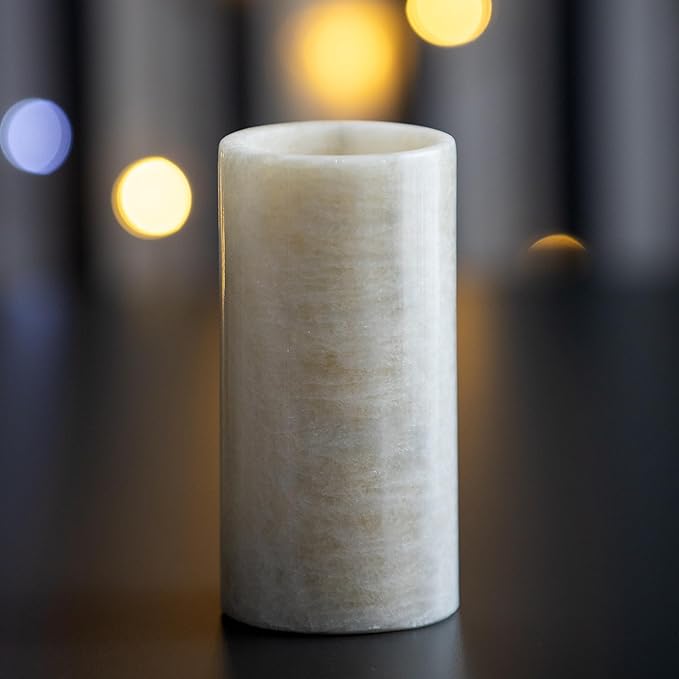 Pen Holder - Toothbrush Holder, Desk Organizer, Makeup Brush Holder, Gift for Home, Kitchen Utensil Holder, Storage Desktop, Onyx Marble, Mini Vase