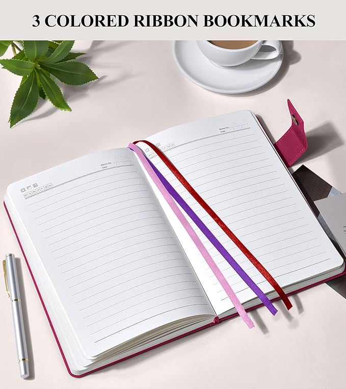 365 Page Thick Lined Journal Notebook for Men Women, A4 Large Leather Journals for Writing, Hardcover Notebooks for Work, School, Note Taking, Business, Travel Diary, College Ruled 8.5" x 11"