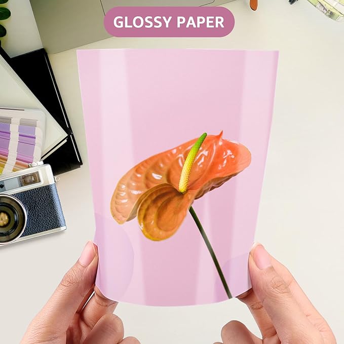 ZBEIVAN Photo Paper 5x7, 8.5x11 inch, Glossy Photo Papers 100 Sheets, 200 GSM Paper for Printer (50 Sheets of each size 5x7, 8.5x11)