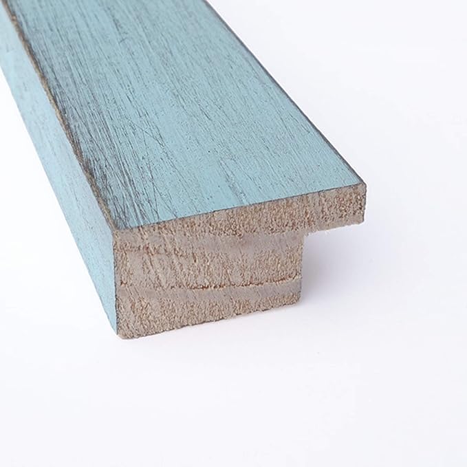 Amanti Art Natural Cork Board for Wall, 14x20 Vision Board with Blue Wood Frame, Small Corkboard Office Decor for Home Organization, Rustic Farmhouse Corkboard Pinboard to display items for home