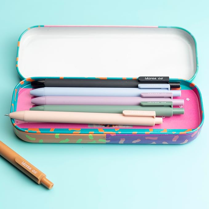 ldcrea Gel Pens 0.5 Fine Tip, Black Ink, Silky Grip, 6 Pack