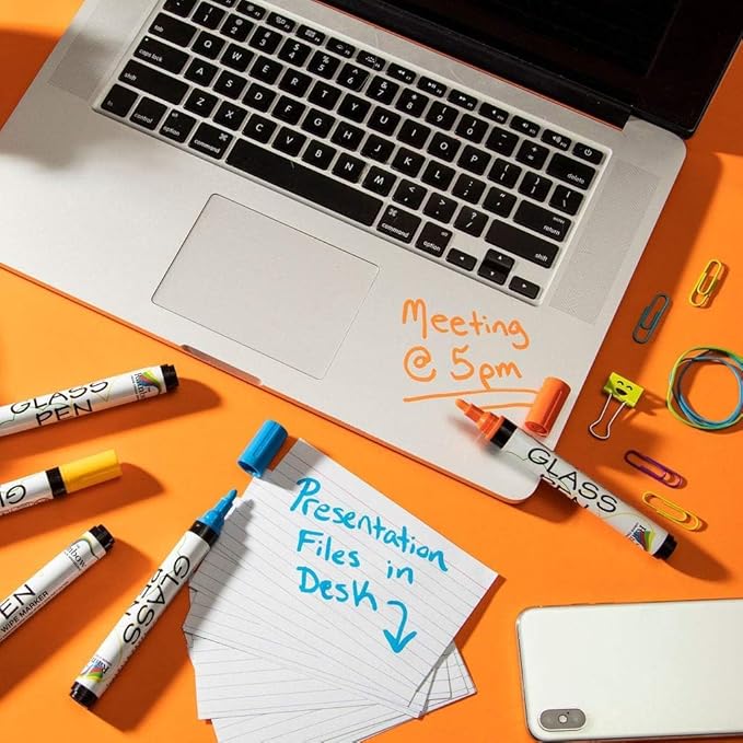 Glass Pen Window Marker: Liquid Chalk Pens for Glass, Whiteboard Markers with Washable Paint - Graduation, Car Windows, Mirror Pen, Storefront, Wedding, Parade, Party & Holiday (3 Pens - Fine Tip)