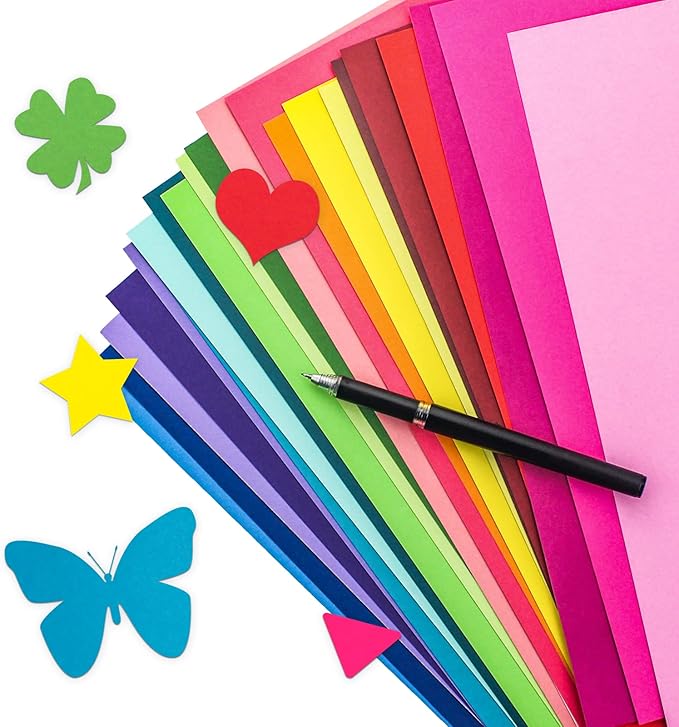 60 sheets Color Cardstock, 28 Assorted Colors 250 gsm A4 Size, Double Sided Printing Cardstock Paper, Premium Thick Card Stock for Card Making, Craft, Scrapbooking, Party Decors, Kids School Supplies