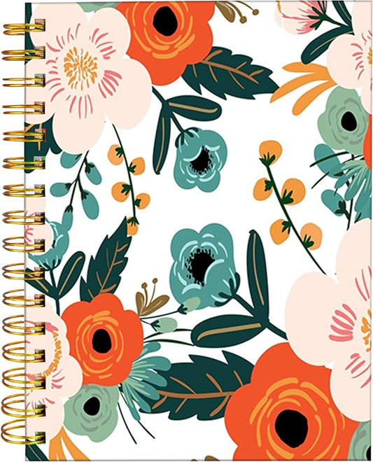 iampanda Spiral Journal Notebook,Strong Twin-Wire Binding with Premium Paper for Girl Women,Fashion Design 60 Sheets A5 College Ruled Notebook/Journal,Perfect for School Office Home Gifts,Colorful