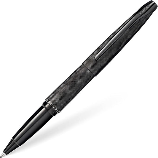 Cross ATX Refillable Rollerball Pen Presented in a Luxury Gift Box - Medium Point, Black Ink, Sandblasted Black