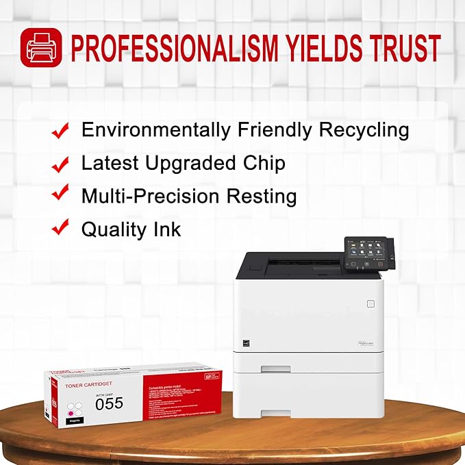 1 Pack 055 3014C001 Magenta Toner Cartridge: Compatible CRG-055 Replacement for Canon i-SENSYS LBP660 MF740 Series ImageClass LBP660C LBP664Cdw LBP664Cx MF740C MF741Cdw MF743Cdw Series Printer