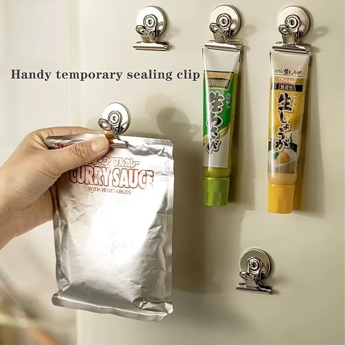 Strong Magnetic Clips, 10 Pack, 1.57 Inch, 40 mm, Sliver, Heavy Duty Refrigerator Magnet Clips, Large Clip Magnets, Office Supplies, Photo Displays
