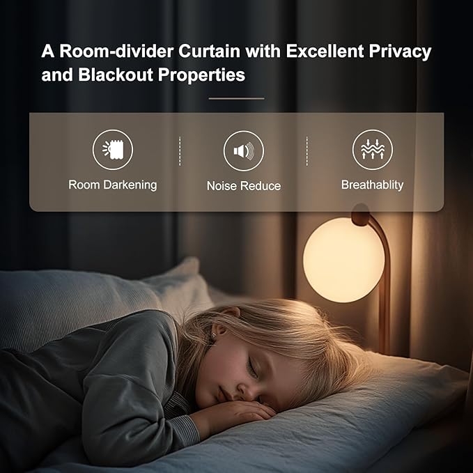 Room Divider Curtains & Flexible Bendable Tracks Set,Privacy Dividers Ceiling Track Curtain Window Blackout Curtains for Living Room Bedroom (W150 × H96 in 1 Panel Grey Drape & White Rail)