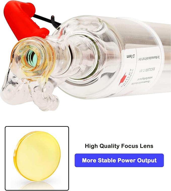LD-Teemm CO2 Laser Tube, 200W CO2 Laser Tube with Coating 200 watt Length 2000mm Dia. 80mm, Wire Pre-Connected for CO2 Laser Cutter Laser Engraving Cutting Machine
