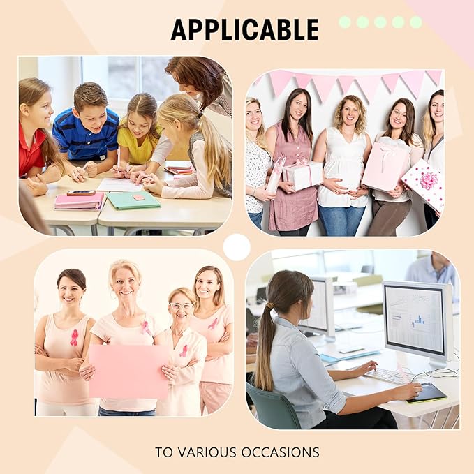 Teling 100 Pcs Ballpoint Pens Retractable Comfortable Cute Stylish Writing Pens in Medium Point 1.0 mm for Office Supplies(Pale Pink)