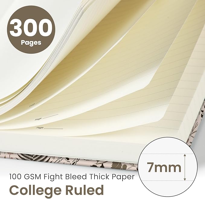 Lined Spiral Notebook Journal for Work, 300 Pages Thick B5 (7.1"x10") College Ruled Journal for Women & Writing, Hardcover Notebook for Note Taking, Perfect for Office Home School, Magical Forest