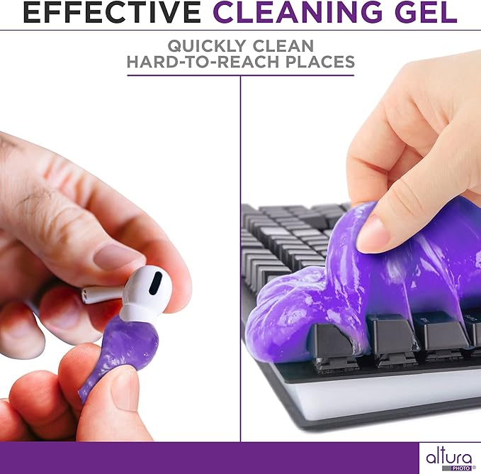 Laptop Computer Keyboard Cleaner - Screen Cleaning Kit All-in-One with Gel & Spray Solution for MacBook and Other Computers
