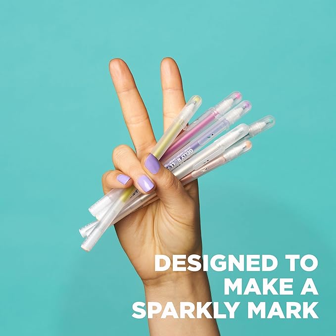 SAKURA Gelly Roll Stardust Glitter Gel Pens - Bold Point Ink Pen for Lettering, Drawing, Invitations, & Stationery - Assorted Colored Ink - Bold Line - 16 Pack