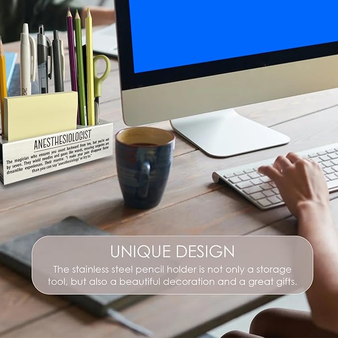 Anesthesiologist Definition Gifts for Women, Men, Anesthesiologist Office Supplies Desk Decor Pen Pencil Holders WCC48