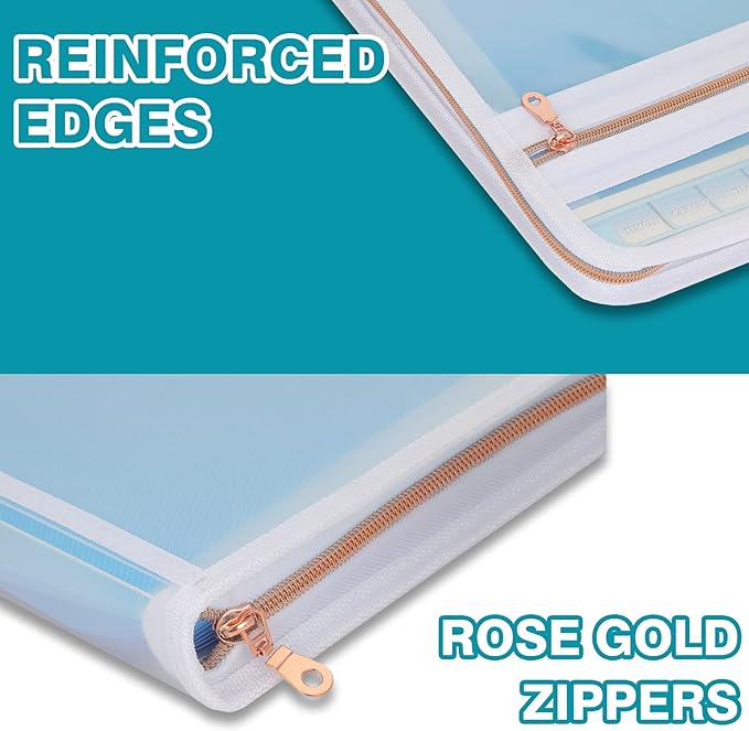 H4D 13 Pocket Expanding File Folder Organizer, Blue, 8.5-x-11-inch