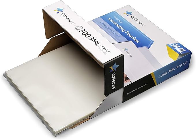 Thermal Laminating Pouches 9"x11.5" Inches, 3mil 300Pack, Clear, Letter Size