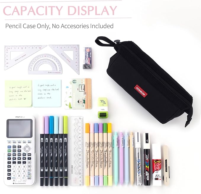 CICIMELON Pencil Case Large Capacity Pencil Pouch Pen Bag for School Teen Girl Boy Men Women