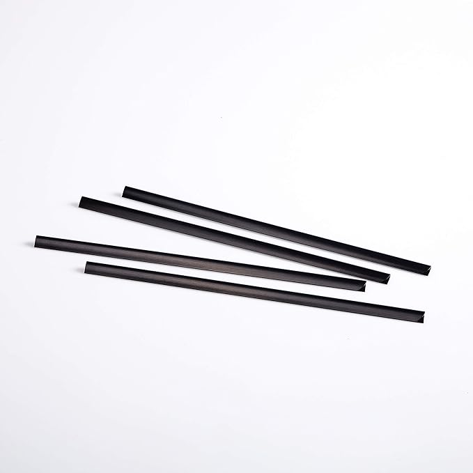 BNC Slide and Grip Binding Bars, 1/8 inches, Black Color, Letter Size Pack of 100, 15 to 20 Sheet Capacity, Round Corner (1/8 Inches, Black)
