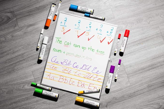 Glass Pen Window Marker: Liquid Chalk Pens for Glass, Whiteboard Markers with Washable Paint - Graduation, Car Windows, Mirror Pen, Storefront, Wedding, Parade, Party & Holiday (Pink, Fine Tip)