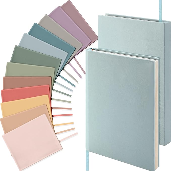 PerKoop 12 Pcs Jumbo Book Covers Stretchable Fabric School Book Protector Reusable Washable Cover Protector for Most Hardcover Textbooks (Vintage Color,9 x 11 Inch)