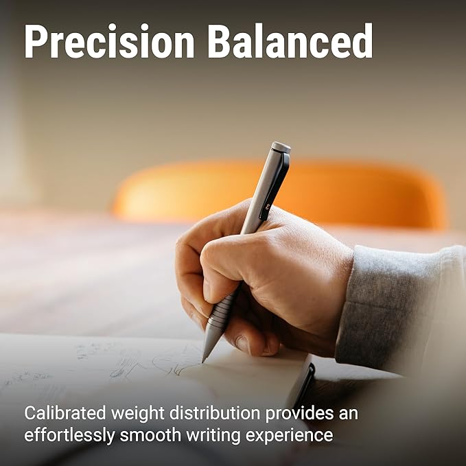 Everyman Grafton Mini Twist Refillable 0.7mm Ball Point Pen Gunmetal | Sleek Anodized Aluminum Pocket Pen with Grooved Grip | Smooth Writing EDC Ink Pen for Office, Travel, Work & Gifting