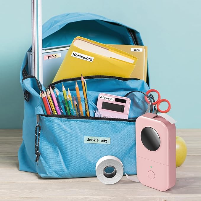 Phomemo Label Maker Machine, D30 Portable Handheld Bluetooth Mini Label Printer, Multiple Templates Smartphone Thermal Small Label Maker for Kids School Items, Classroom Teacher Supplies, Easy to Use