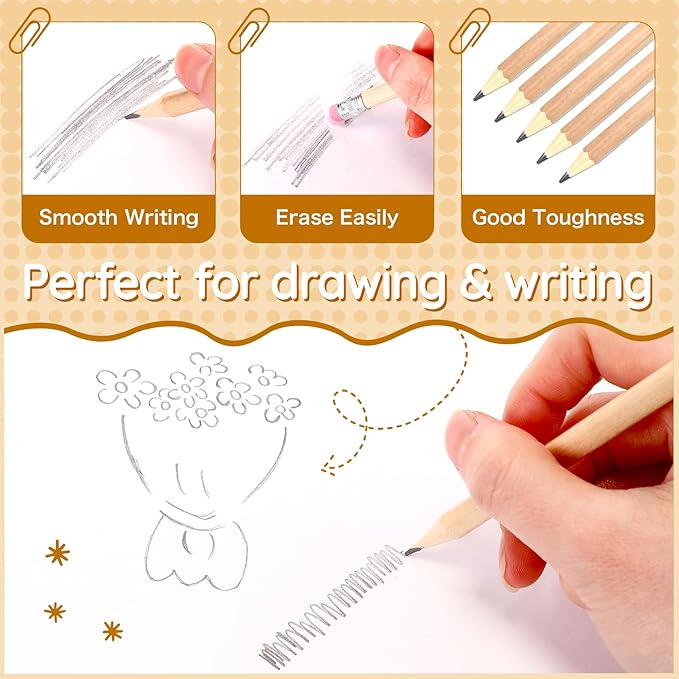 Geyoga 30 Packs of 300 Count #2 Pre Sharpened Pencils Bulk Woodcased for Classroom #2 HB Triangle Shape Pencils with Top Erasers for Teacher Office Back to School Supply(Wood Color)