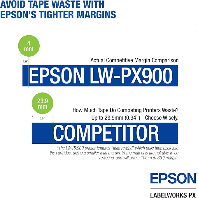 LABELWORKS Epson LW-PX900 Industrial Label Maker - Portable Handheld Label Printer Compatible with All Epson PX Tape Types