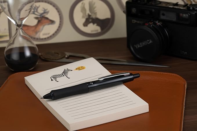 PILOT Dr. Grip FullBlack Refillable & Retractable Ballpoint Pen, Medium Point, Black Ink, Single Pen (36193)