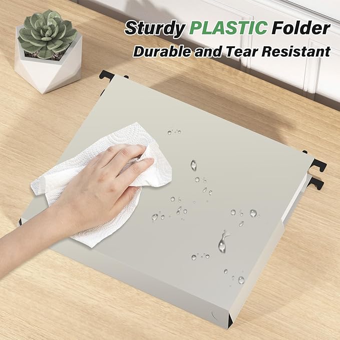 Plastic Hanging File Folders Letter Size,12 Pack Reinforced Expanding Hang Folder,Accordian Pocket,Extra Capacity,Heavy Duty 2 Inch Expansion,Hanging Folder Organizer for Office Home,Colored Folders