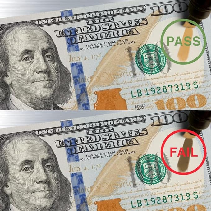 AccuBANKER D450 Counterfeit Money Checker Machine with Magnetic, Infrared, Watermark and Micro-Printing Detection & 5-Pack Counterfeit Bill Detector Pens Bundle